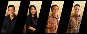 Ke empat Founder PT Tetra (kiri ke kanan) Ir. Reggy Widjaya, M.Arch, Ir. Priliani, Ir. Derijanto Gani, Ir. Fritz Simatupang.