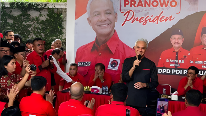 Ganjar Pranowo Resmikan Rumah Pemenangan di Medan.